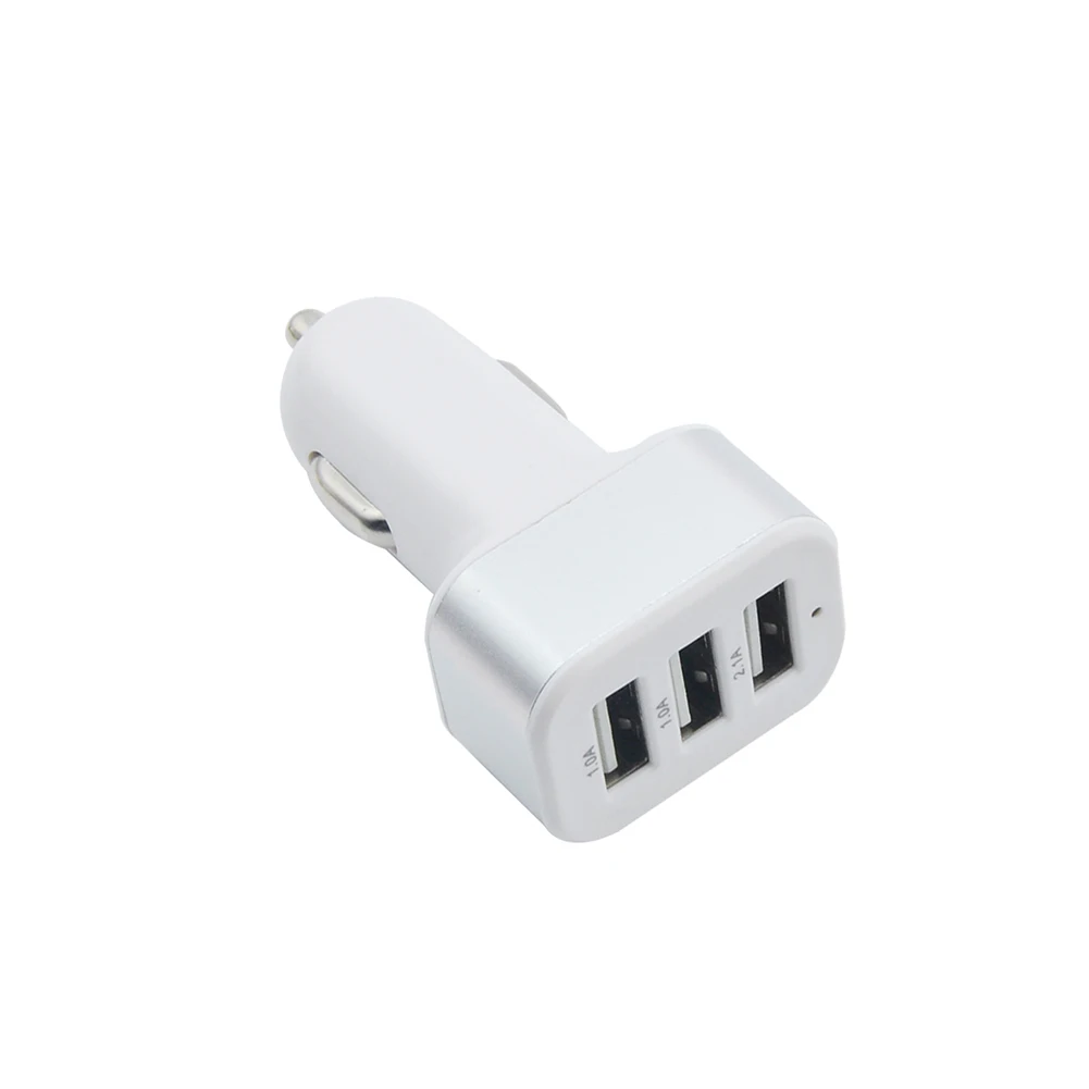 차량용 충전기 휴대폰 3포트 USB 고속 충전 어댑터 스마트폰 프로용 휴대폰 MP3/MP4 부품 호환