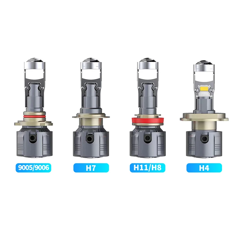 2pcs H4 H7 Led Mini Projector Lens H8 H11 Canbus 9005 HB3 9006 HB4 Car Headlight Bulbs 27W Lamp 12V 24V 6000K High Lumens