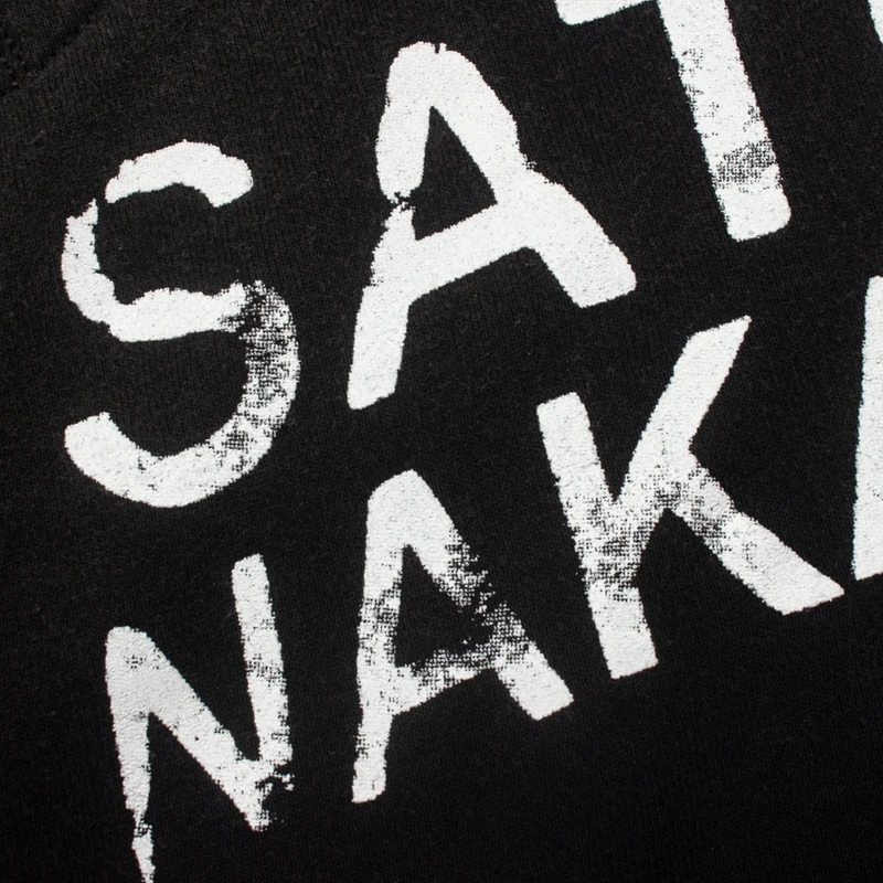 2XL Graffiti Fading Letter Logo Black Hoody Relief Pattern Embroidery Turtle SATOSHI Hoodie Street Men Women Hooded Sweatshirt