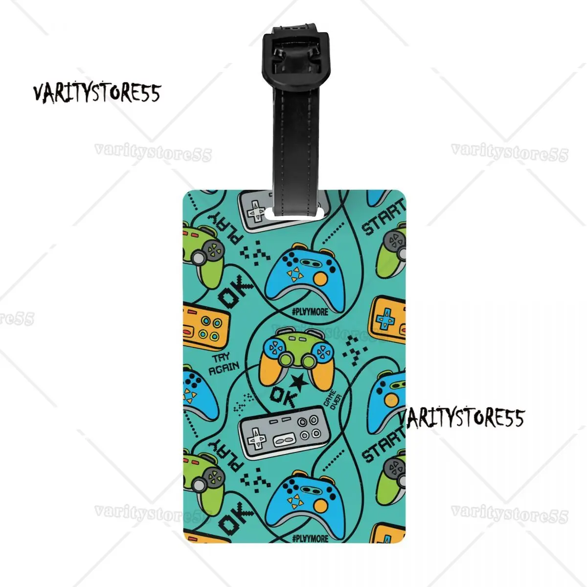 Custom Game Controller Luggage Tags Custom Gamer Gift Baggage Tags Privacy Cover Name ID Card