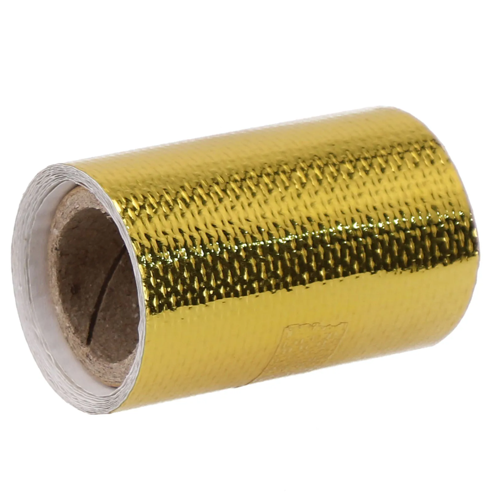 

1Roll Auto Heat Shield Wrap Tape GMJJ3946 Gold Thermal Exhaust Tape Air Intake Heat Insulation Shield Wrap Reflective Fiberglass