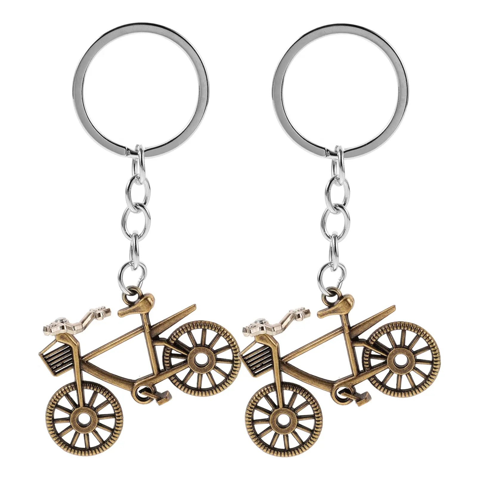 2Pcs Creative Bicycle Keychain Hanging Mini Bike Charm for Keys Backpacks Handbags Women Gift Fine Workmanship Decorative