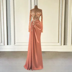 Dubai Arabic Evening Dresses For Woman Luxury Crystal Mermaid Arabic Formal Elegant Party Prom Gowns Vestidos De Fiesta 2025