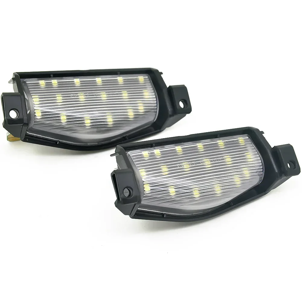 

WF-2Pcs Car LED License Plate Lights Rear Number Lamp For Mazda3 09-13 Mazda 2 11-13 Error Free Canbus 18smd White Auto Accessor