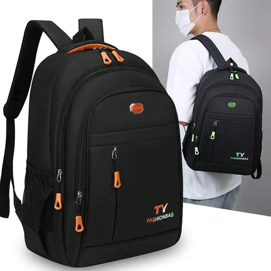 Large Capacity Business Travel Laptop Backpack With Adjustable Honeycomb Shoulder Straps Multi Pocket Durable Zipper view 3