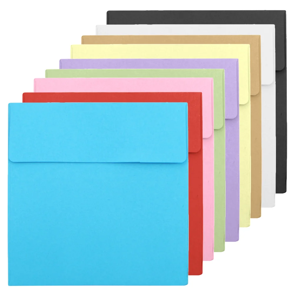 

100pcs Small Kraft Paper Birthday Cards Blessing Packets Mailing Greeting Coin Envelopes 10x10 Blank Envelopes