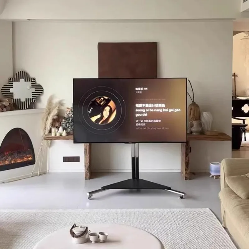 Mobile TV stand Floor shelf Metal stainless steel