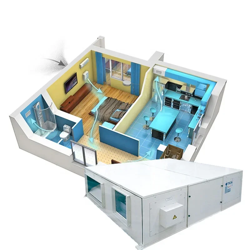 High Efficiency Fresh Air Ventilation System With Heat Recovery, High End Dedicated Outdoor Air System For Medium / Large Scale