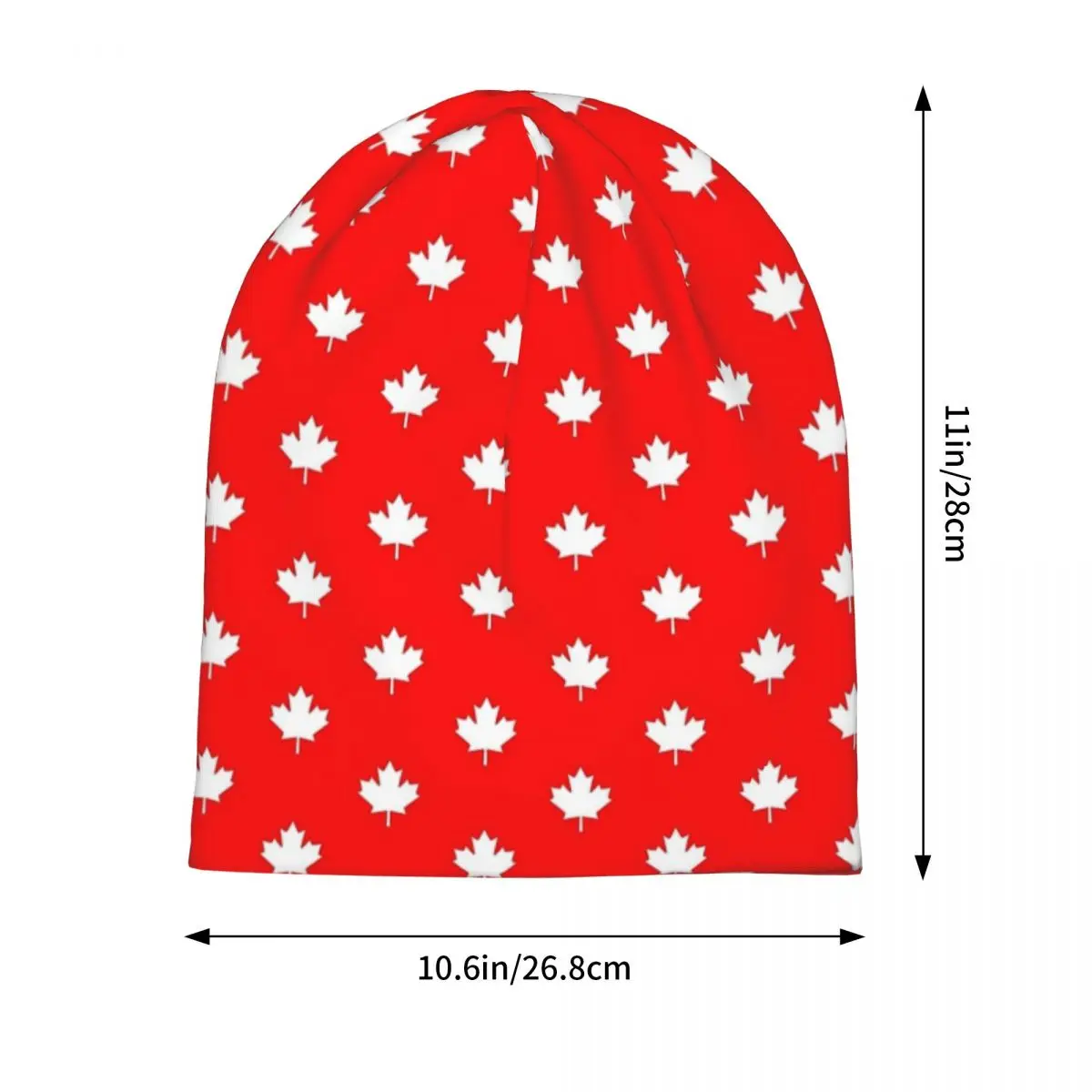 Canada Maple Leaf Flag Emblem Skullies Beanies Hats Warm Autumn Winter Outdoor Cap Knitted Bonnet Caps for Unisex Adult
