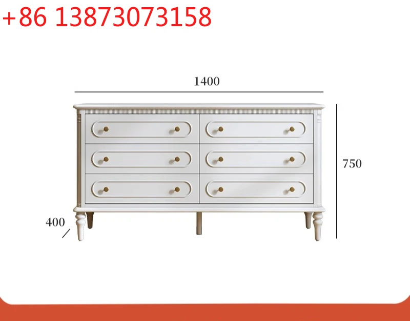 DHY solid wood bedroom five buckets drawers cabinet master bedroom bedside storage living room cream wind