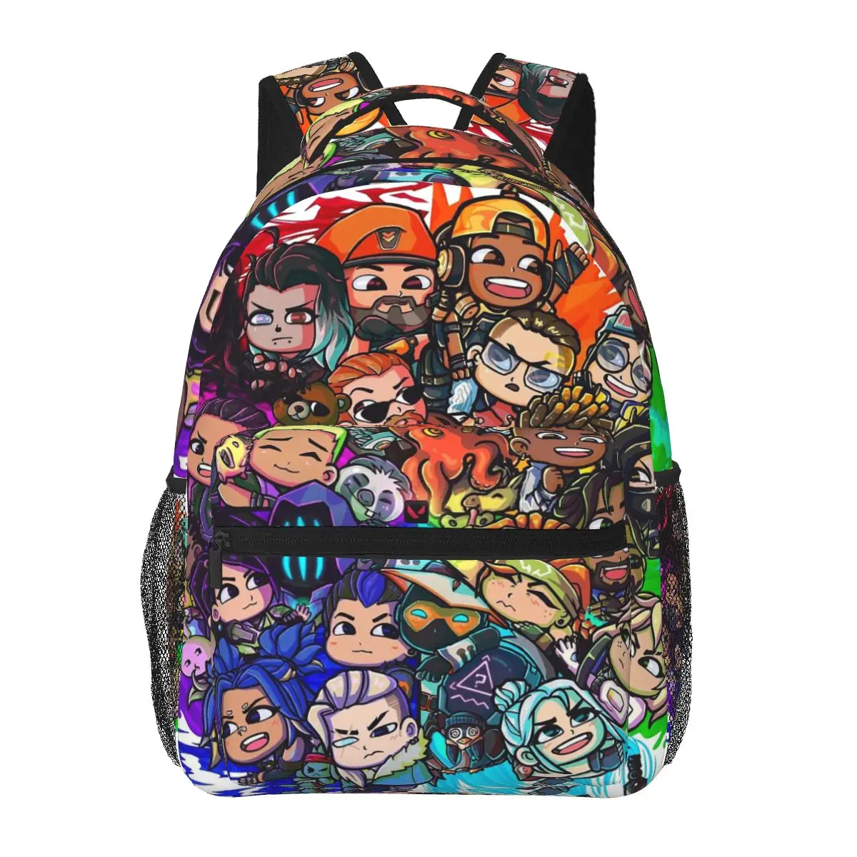 Cartoon Valorant Student Backpack School Bag Hiking Travel Daypack for Men Women Fashion Bookbag Shoulder Bags