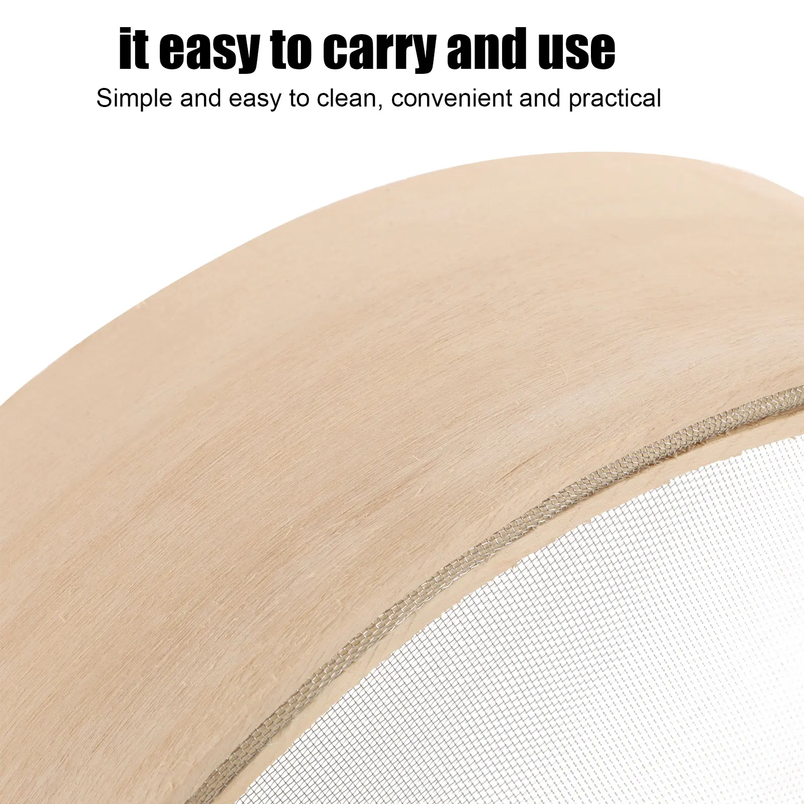 

Solid Wood Fine Sieve Flour Sifter Round Baking Strainer Kitchen Tool Stainless Steel Filter Garden Soil Sifter For Rocks