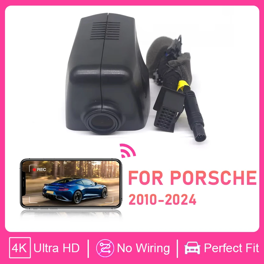 

Видеорегистратор 4K для Porsche Macan (95B) Panamera (970) Cayenne 958 (92A,E2) Автомобильная камера 2010–2024 с циклической записью и Wi-Fi