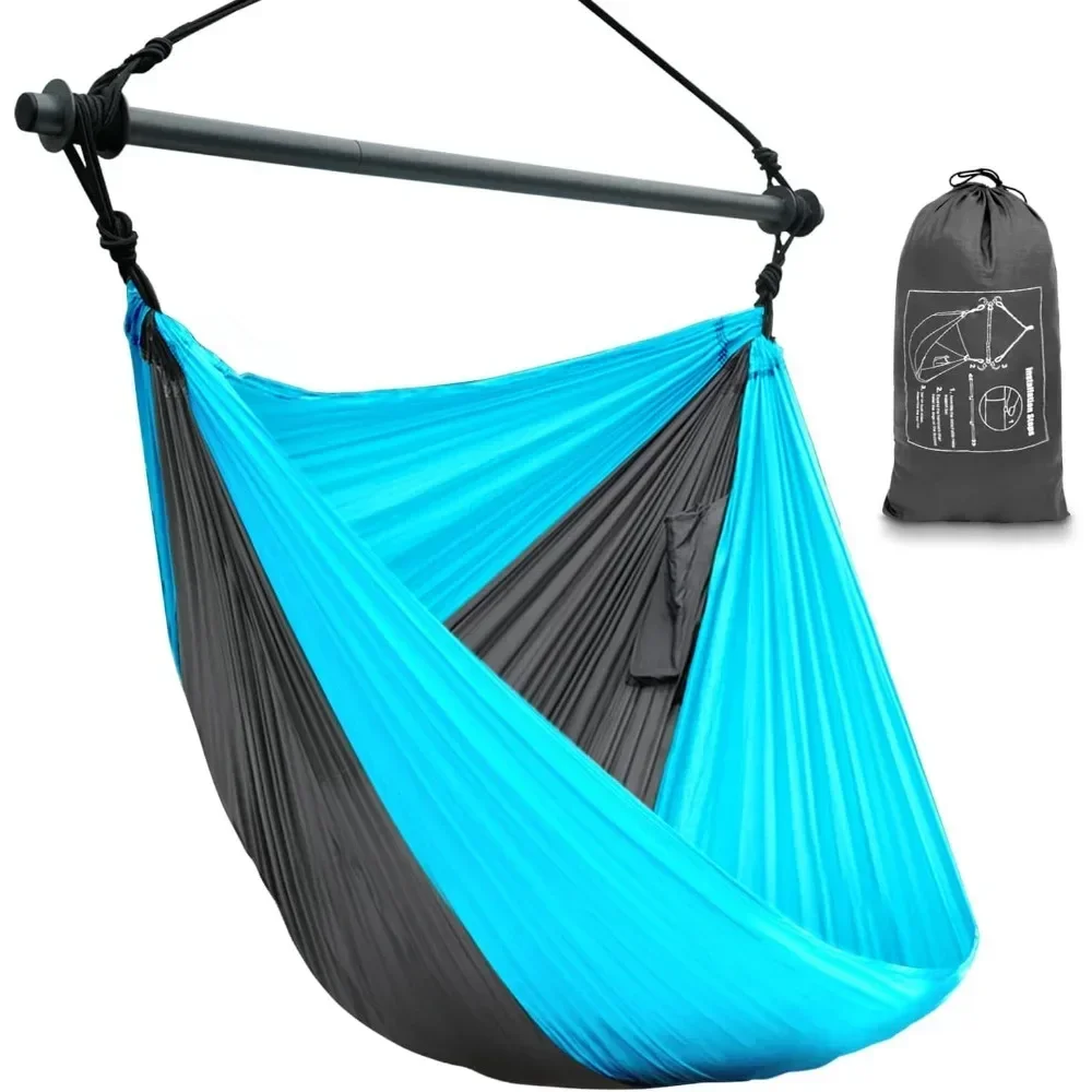 

Hammock Chair, Hanging Chair for Outdoor Indoor, Large Lightweight Swing Chair for Adults, Portable Hammock Chair for Camping