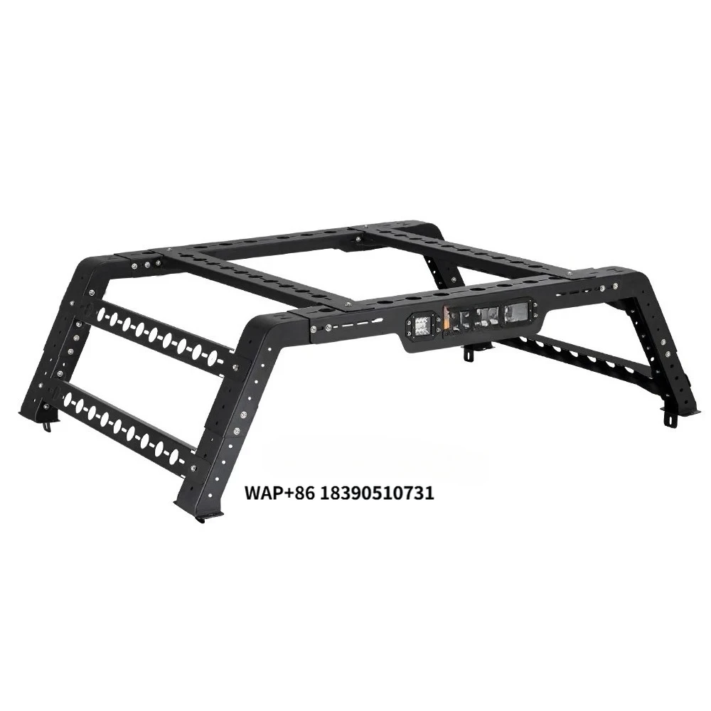 

SAN HIMA Universal UTE Roof Rack 500KG Capacity Adjustable Multi Functional Cage Truck Bed Rack Ladder for 4x4 Overlanding
