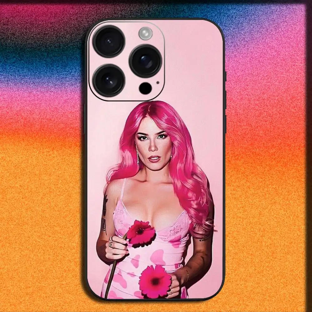 حافظة هاتف S-Singer H-Halsey لهاتف iPhone 17,16,15,14,13,12,11,Pro,Max,Plus,E,SE4,Air,غطاء أسود صغير