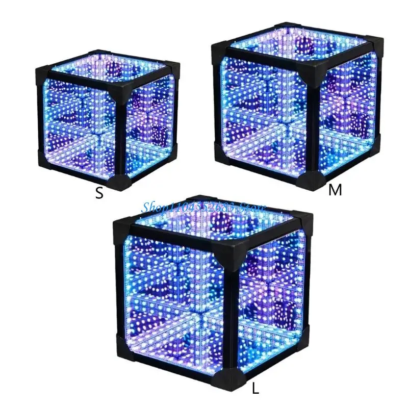 Y6GD Creative Colorful Cubes Lamp Depth Illusion Effect Dynamic Music Mode App Remote Control USB Powered Ambients Lighting