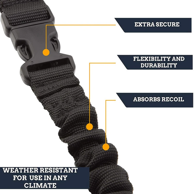 Tactical Gun Sling Military Shooting Regulowany 3-punktowy Bungee Airsoft Rifle Pasek Myśliwski Akcesoria turystyczne — zdjęcie 4