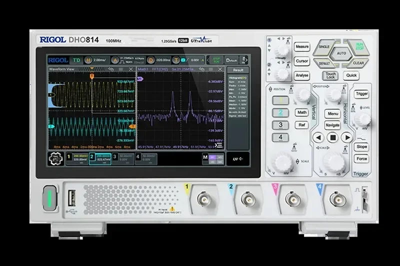 DHO802/DHO804/DHO812/DHO814 2/4Channel 70/100MHz scope 12 Bit 1.25GSa/Sec 25MPts Depth