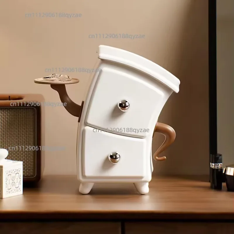 Creative Jewelry Cosmetic Storage Box Waist-Hugging Figurine Desktop Decor Housewarming Gift