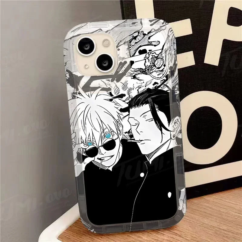 Silicone Protective Phone Case for iPhone 15 14 13 12 11 Pro Max XR XS X 8 7 6 6S Plus SE 2020 Jujutsu Kaisen Gojo Satoru Cover