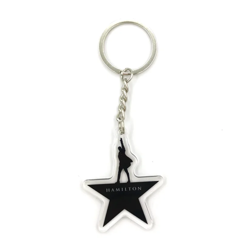 Broadway musical Hamilton Acrylic key pendant cute cartoon animal girl key chain bag decorative pendant small gift