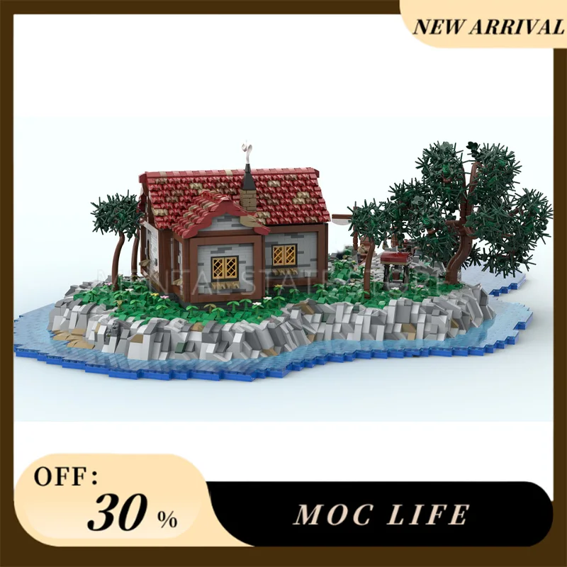 NEW 6906PCS Customized MOC Greenhaven Island Building Blocks Technology Bricks DIY Creative Assembly Education Toy Holiday Gifts