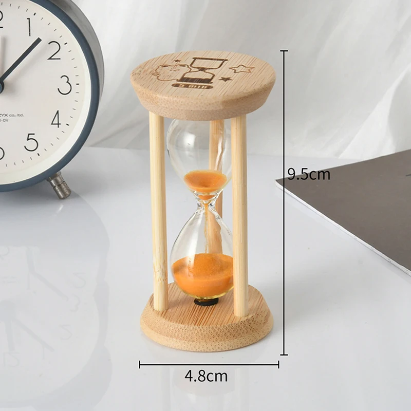 1PC 5 Minutes New Wooden Hourglass Mini Desktop Decoration Sand Clock Creative Timers Sandglass Hourglass Kitchen For Kids Gift