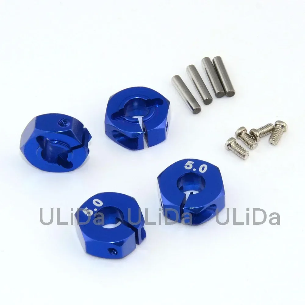 Red Blue RC HSP 1/10th Upgrade Parts Aluminum 5.0 Wheel Hex Drive With Pins & Screws