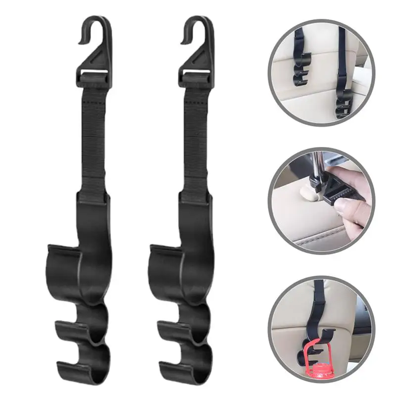 

2pcs Seat Headrest Hook Car Storage Hanger Auto Interior Seatback Hanging Hook Back Seat Hook Plastic Car Hanger