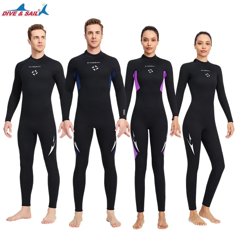 

3mm Wetsuit Men Warm Super Elastic Neoprene Wear-resistant Cold-Proof Diving Snorkeling Winter Bathing Suit SCR Women Swimwear