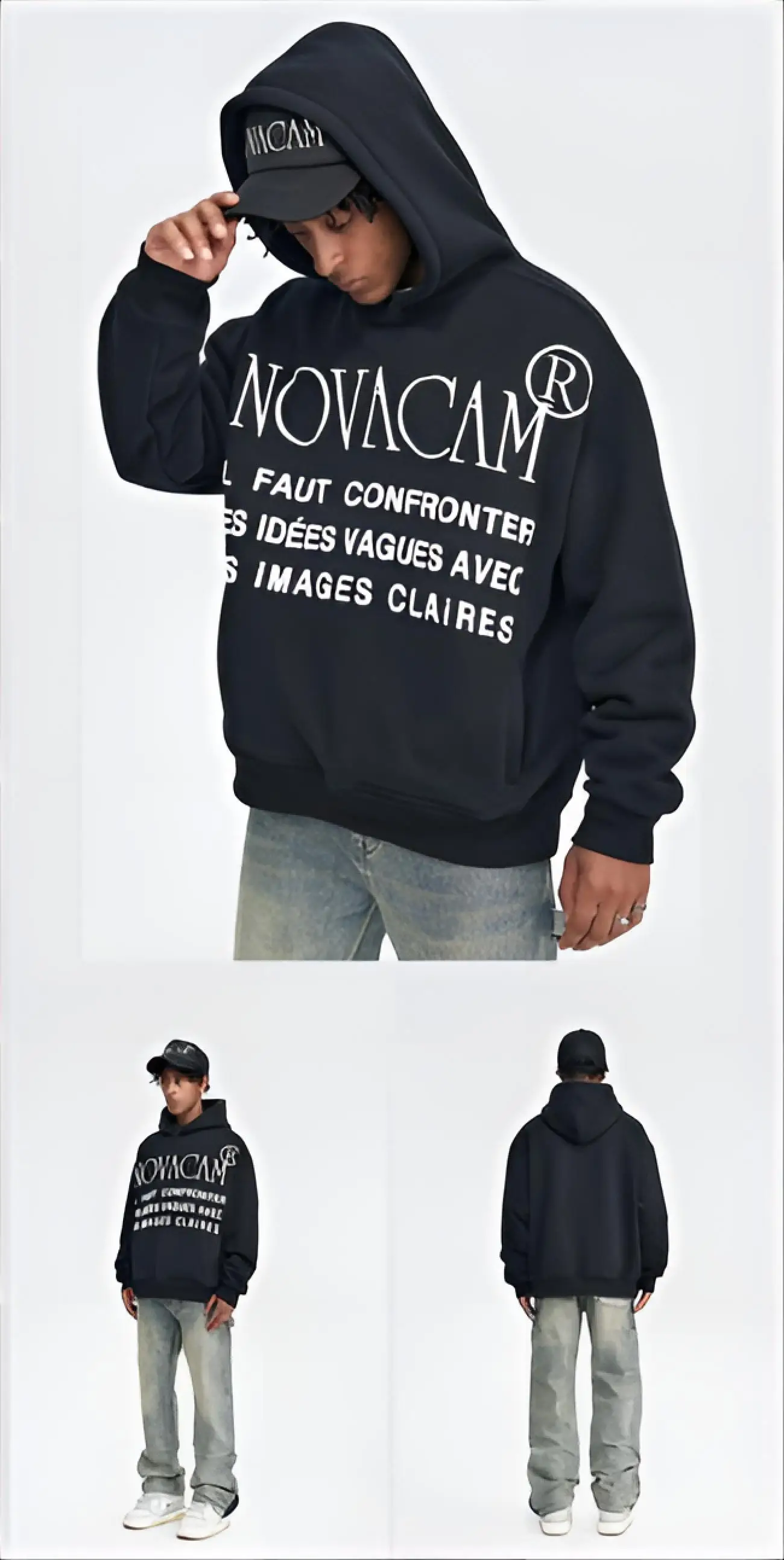 

Мужские худи с капюшоном в стиле аниме: весенний дизайн с символикой силы, графический принт, городской стиль, уникальное индивидуальное выражение, модные элементы