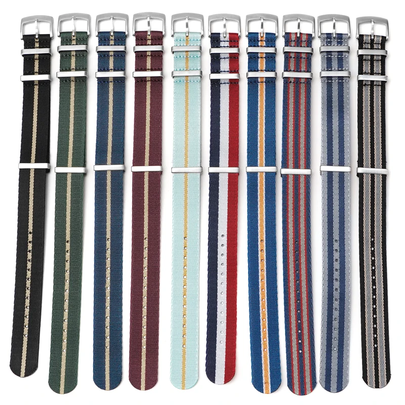Superior Nylon Watchband for OMEGA Seamaster Seiko SKX007 Durable Bracelet Men Women 18/20/22/24mm Universal NATO Woven Strap image 2