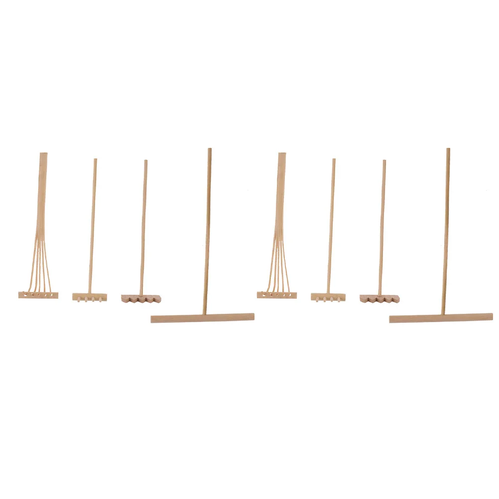 

8Pcs Craftsmanship Bamboo Rake Set Zen Garden Mini Sandbox Accessory Lightweight Decor