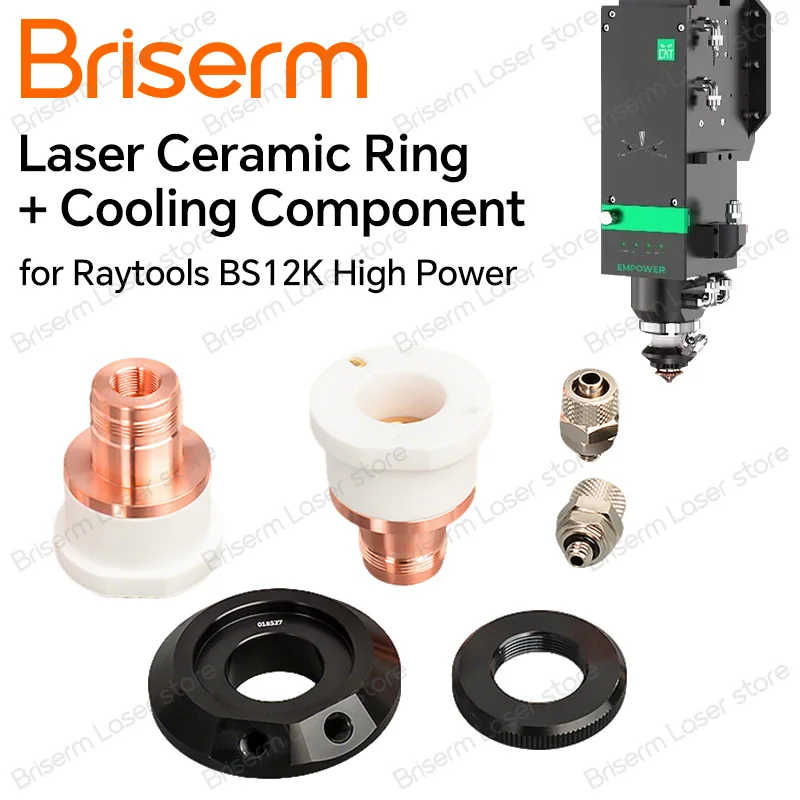 Raytools BS12K Laser Ceramic Ring D41 M11 Cooling Block Compression Ring Lock Nut Raytools BS12K Laser Head Parts
