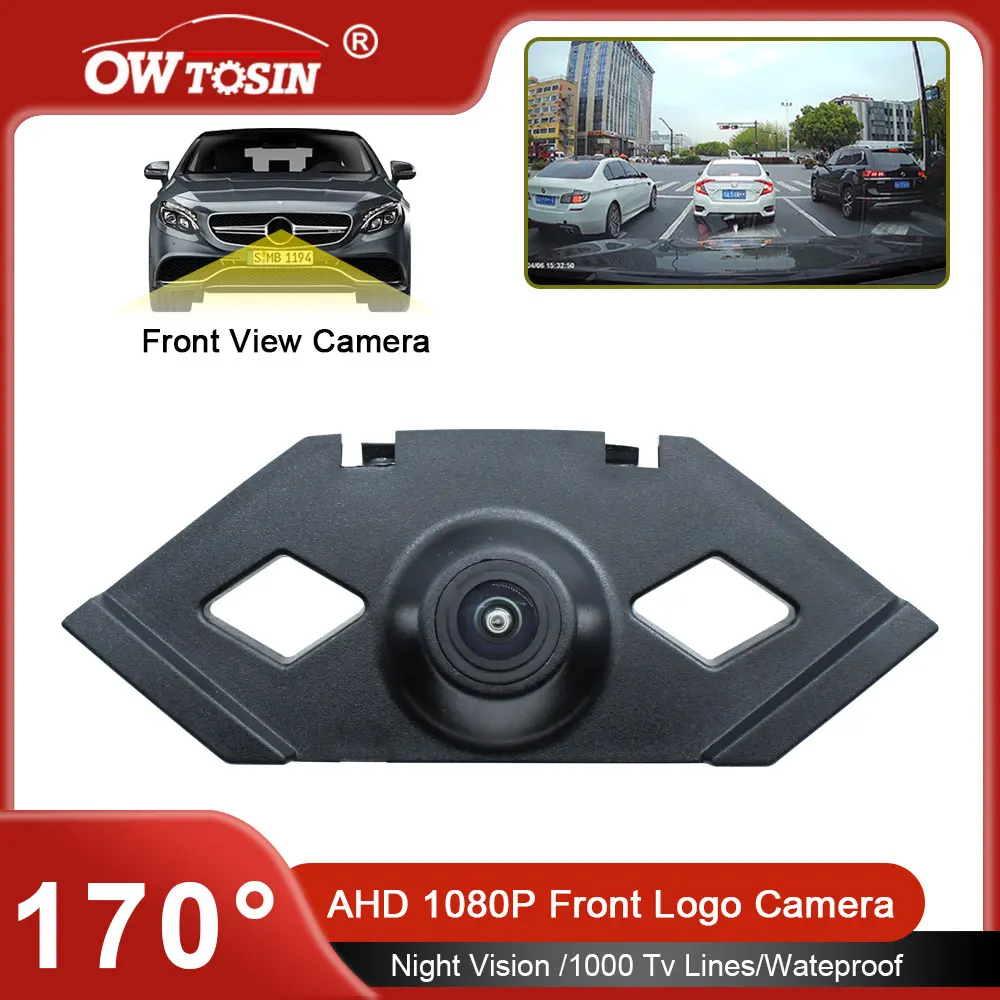 170° Fisheye AHD 1080P Car Front Camera For Volkswagen Tiguan L 5N 2016 2017 2018 2019 2020 2021 Vehicle Logo Front View Camera