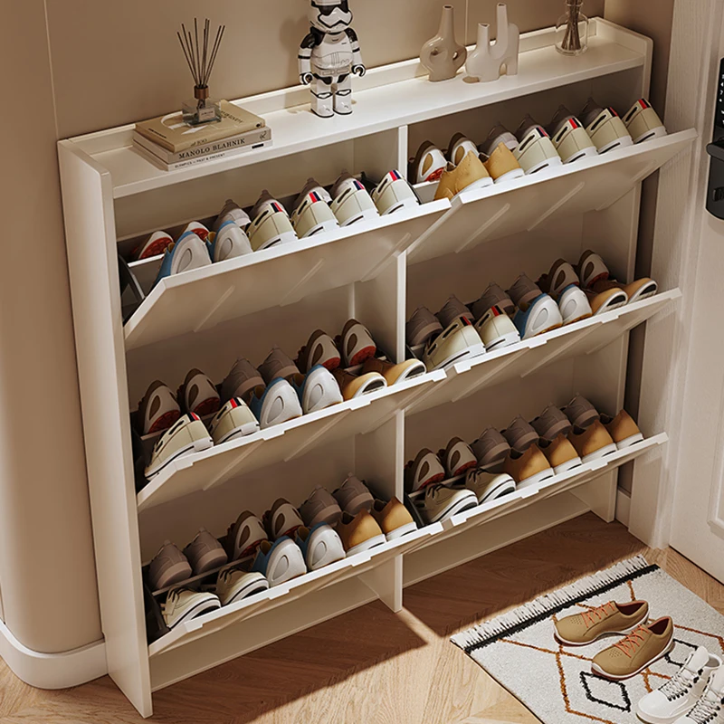 Foldable Rotating Shoe Rack Show Collapsible Cabinet Storage Box Closet Armable Shelves Caja Zapatos Furniture Living Room