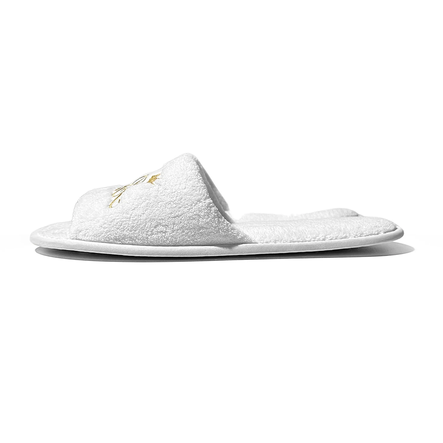 Braut und Brautjungfer, Hochzeit, Party, Gäste, Zuhause, Slip-On-Schuhe, Brautparty-Hausschuhe, offener Zehenbereich mit goldenem, mintgrünem und rosa – Detail 8