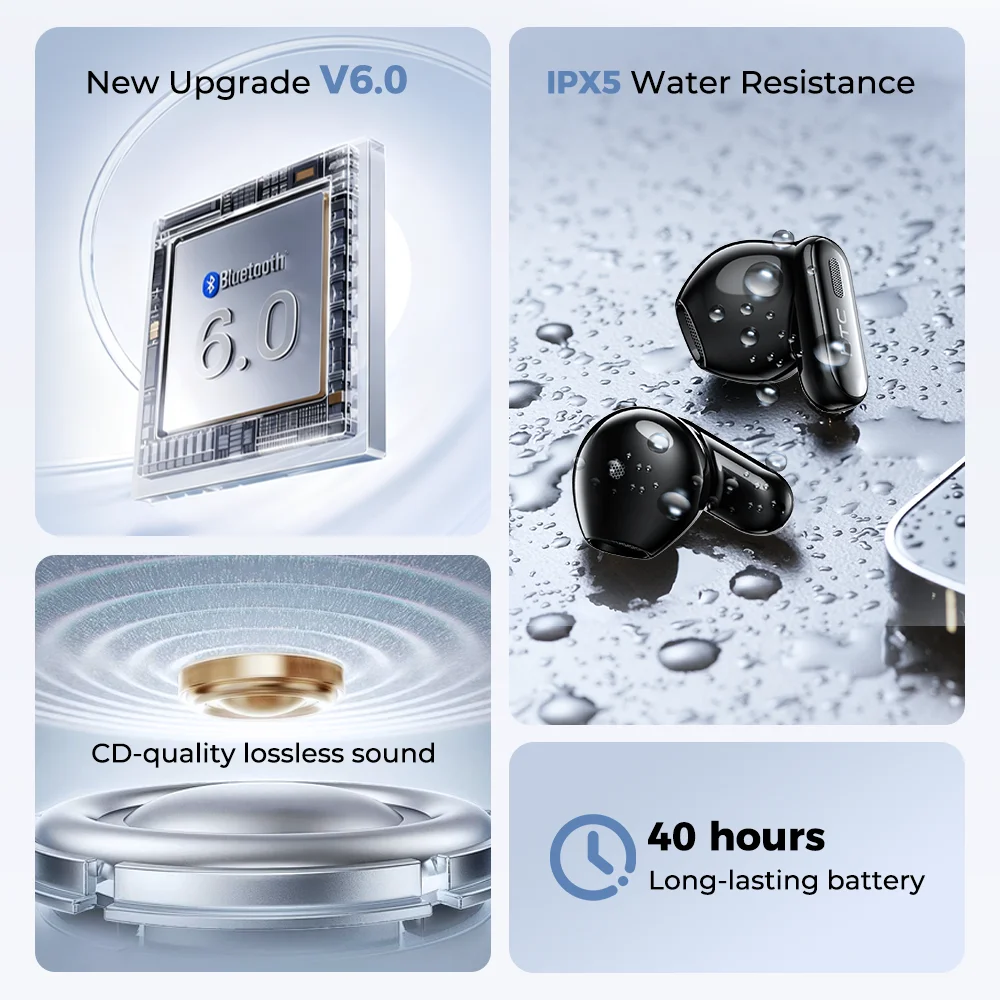 HTC NE68 무선 블루투스 헤드폰(마이크 포함) A - Wireless Earbuds Tws 리뷰 및 가격