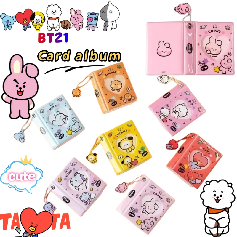 

BT21 koya RJ Shooky Cooky Tata Chimmy Pendant Card Book High Color Value Cartoon Printing Creative Portable Card Storage Book
