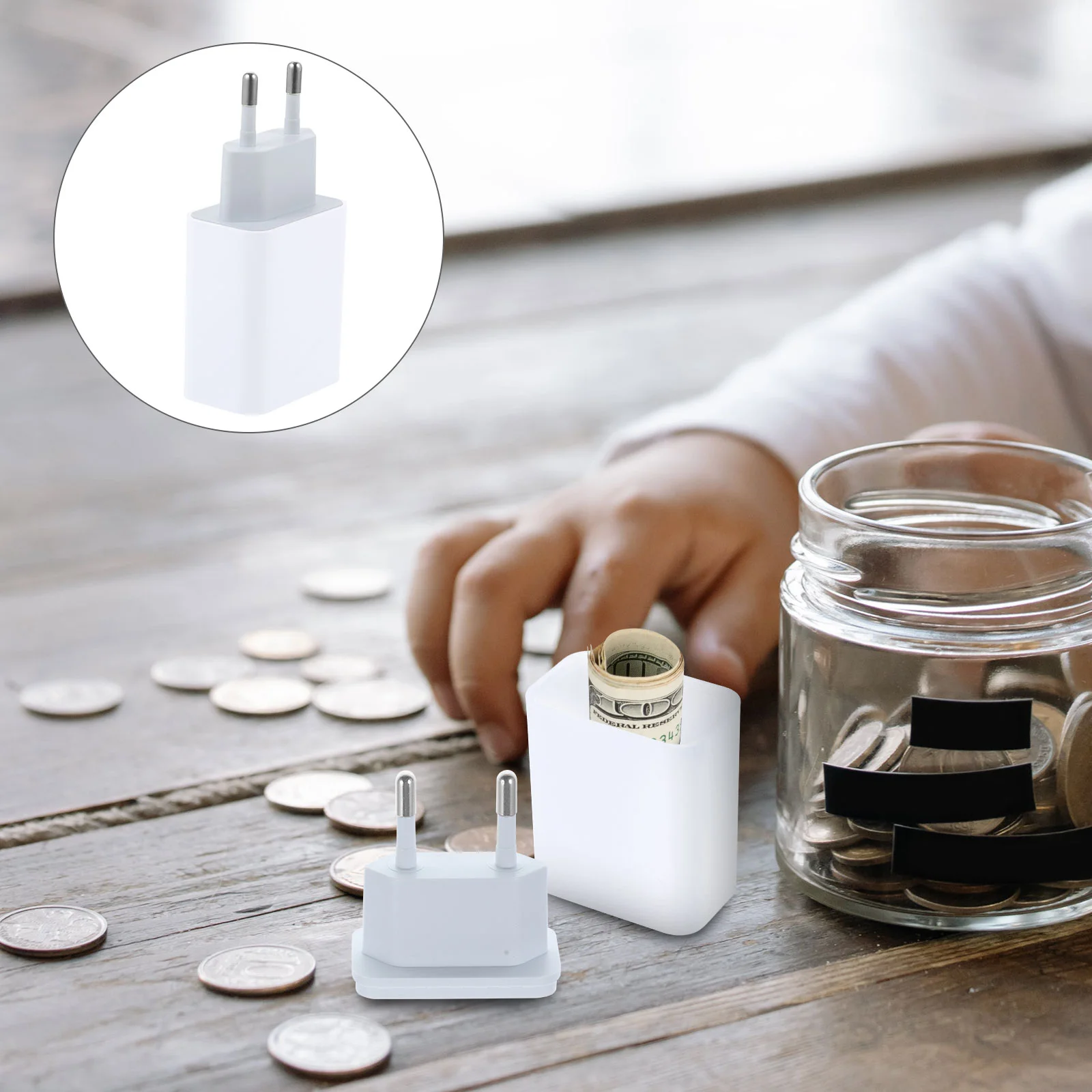 กล่องเก็บของที่ซ่อนอยู่ช่องรายการ Secret ซ่อนสถานที่กล่องขนาดเล็กภาชนะเงิน SHELL Organizer Gadgets ความปลอดภัย