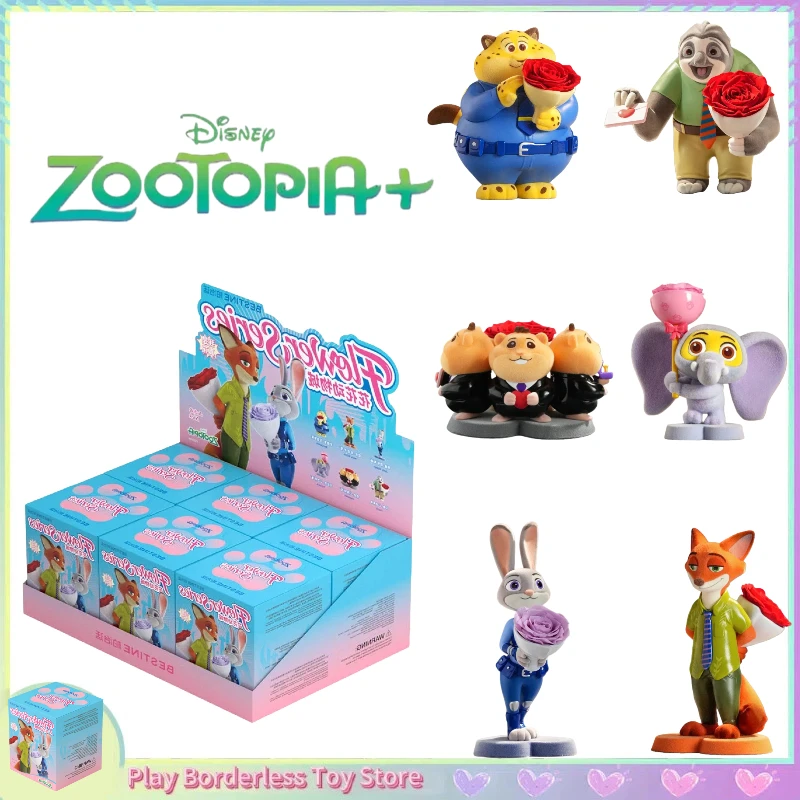 

Натуральная сумасшедшая Зоотопия, серия вечных цветов, слепая коробка, Джудит Ник, персонажи мультфильмов аниме, украшения для рабочего стола, игрушки, подарки