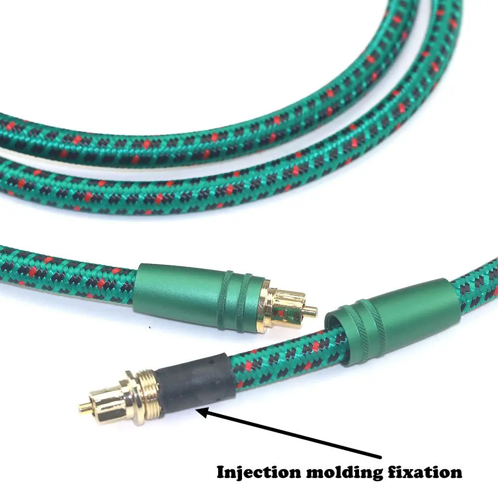 Cable de audio de fibra óptica digital Meeaocc spdif de alta gama con puerto cuadrado óptico de 5,1 canales y cable de señal de audio de puerto cuadrado