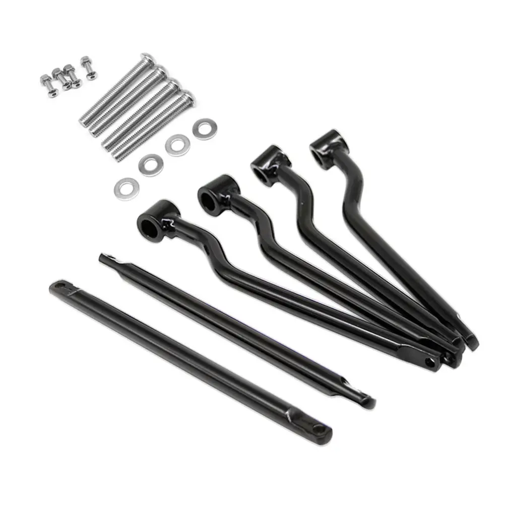 

Black Universal Motorbike Side Bag Bracket Sturdy Steel Frame Compatible with Saddle Bag Storage Box Motor Pack Holder