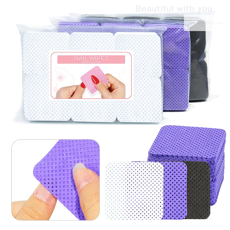 

Lint Free Nail Wipes, 300 PCS Eyelash Extension Glue Wipes, Lash Glue Cleaning Pads, Adhesive Wipes, Cotton Pads for Cleaning