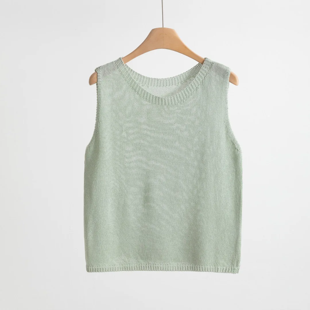 Candy Vest for Women New Delivery Summer Spring Fashion Solid Color Sleeveless Top Slim Fit Young Girls Students Clothing