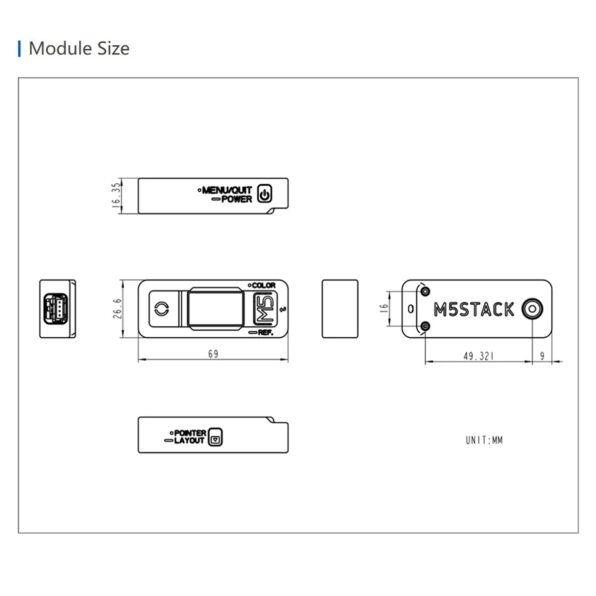 BISMZ Per M5Stack T-Lite Kit di sviluppo telecamera termica con sensore MLX90640 Imaging a infrarossi migliorato per progetti fai da te