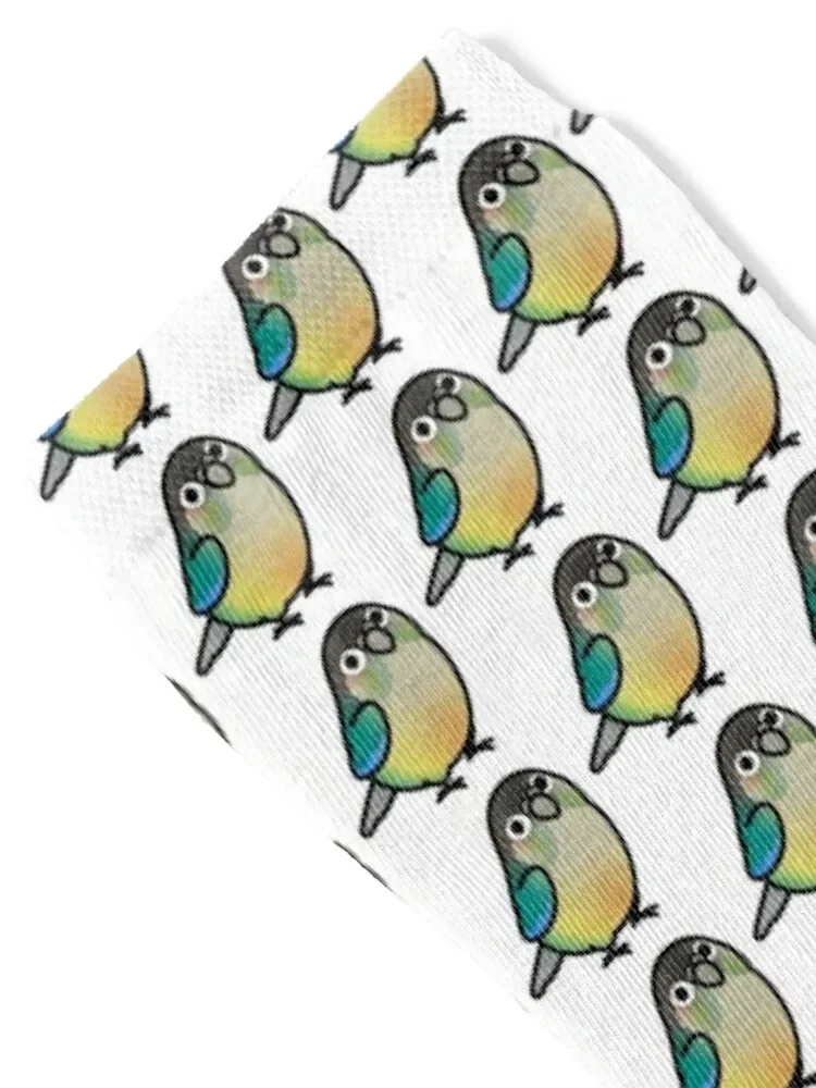 Chubby Green Cheek Yellow-sided Turquoise Conure Socks gifts FASHION Stockings compression ankle Socks Women Men's