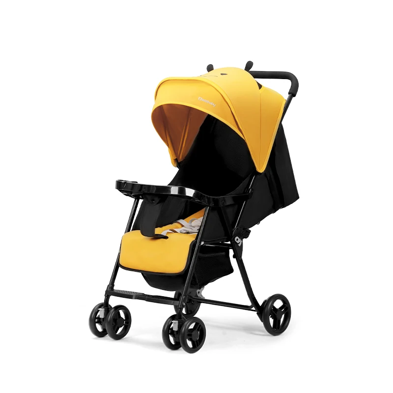 Yellow Bee Pocket Pushchair Lightweight Stroller One-touch Folding Travelling convenience Four wheels Stroller