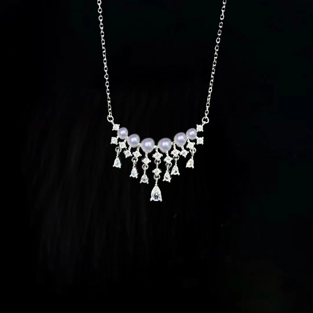 

925 Sterling Silver Necklace Findings Jewelry Base Settings Mountings Parts Mounts for 3-4mm Pearls Stones 5pcs/lot